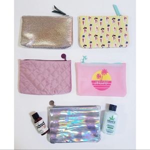 5 Ipsy Glam Bags and 2 lotion samples